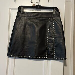 Faux leather miniskirt